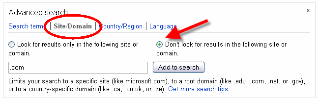 Bing Advanced Search