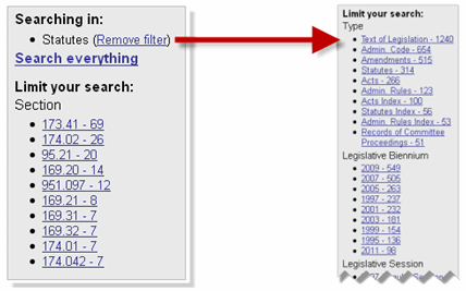 Search filters