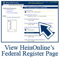 HeinOnline Federal Register Screenshot