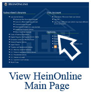 HeinOnline Main Page Screenshot