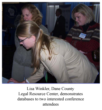 Lisa Winkler demonstrating the website