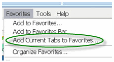 Add current tab to favorites