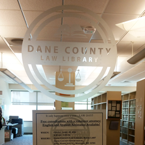 Dane County Law Library door