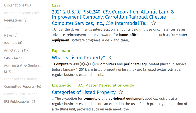 CCH example of filters