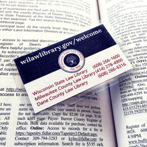 library card in book