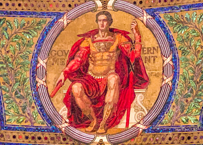 Photograph of Government mural by Francis X Sullivan