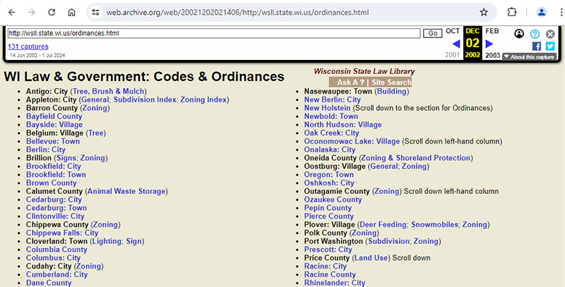 ordinances page archive