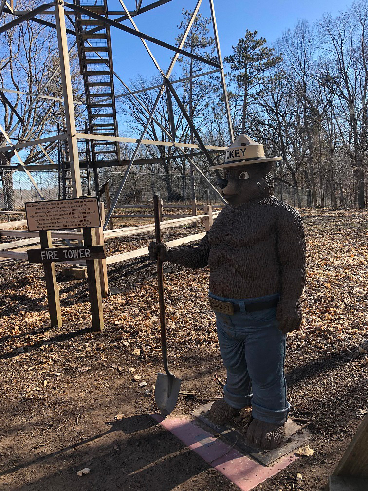 Smokey the Bear statue