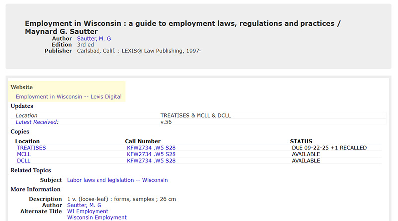 Library Catalog screenshot