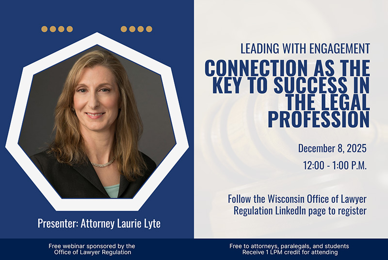 Advertisement of the OLR presentation, with text details