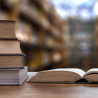 library books and book shelves